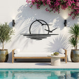 Sunset with Seagulls metal wall art – image 3