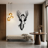 Deer with Branch Antlers metal wall art – image 3
