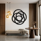 Interlocking Circles Rosette metal wall art – image 3