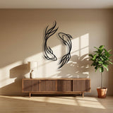 Koi Fish Pair metal wall art – image 3