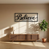 Believe Script Sign metal wall art – image 3