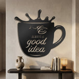 Coffee Cup Splash metal wall art – image 3