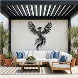 Rising Phoenix metal wall art – image 3
