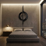 Abstract Eclipse Line metal wall art – image 3