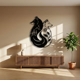 Howling Wolf and Pines metal wall art – image 3