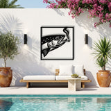 Smoking Fish metal wall art – image 3