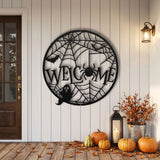 Halloween Welcome Wreath metal wall art – image 3
