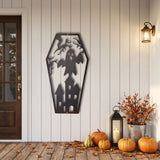 Haunted House Coffin metal wall art – image 3