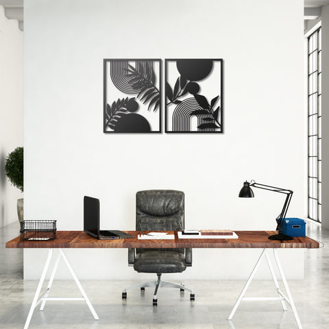 Bohemian Mid Century Modern Metal Wall Art Decor