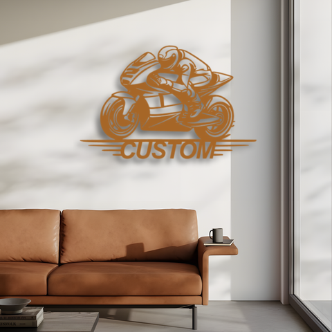 Custom Moto Metal Wall Art
