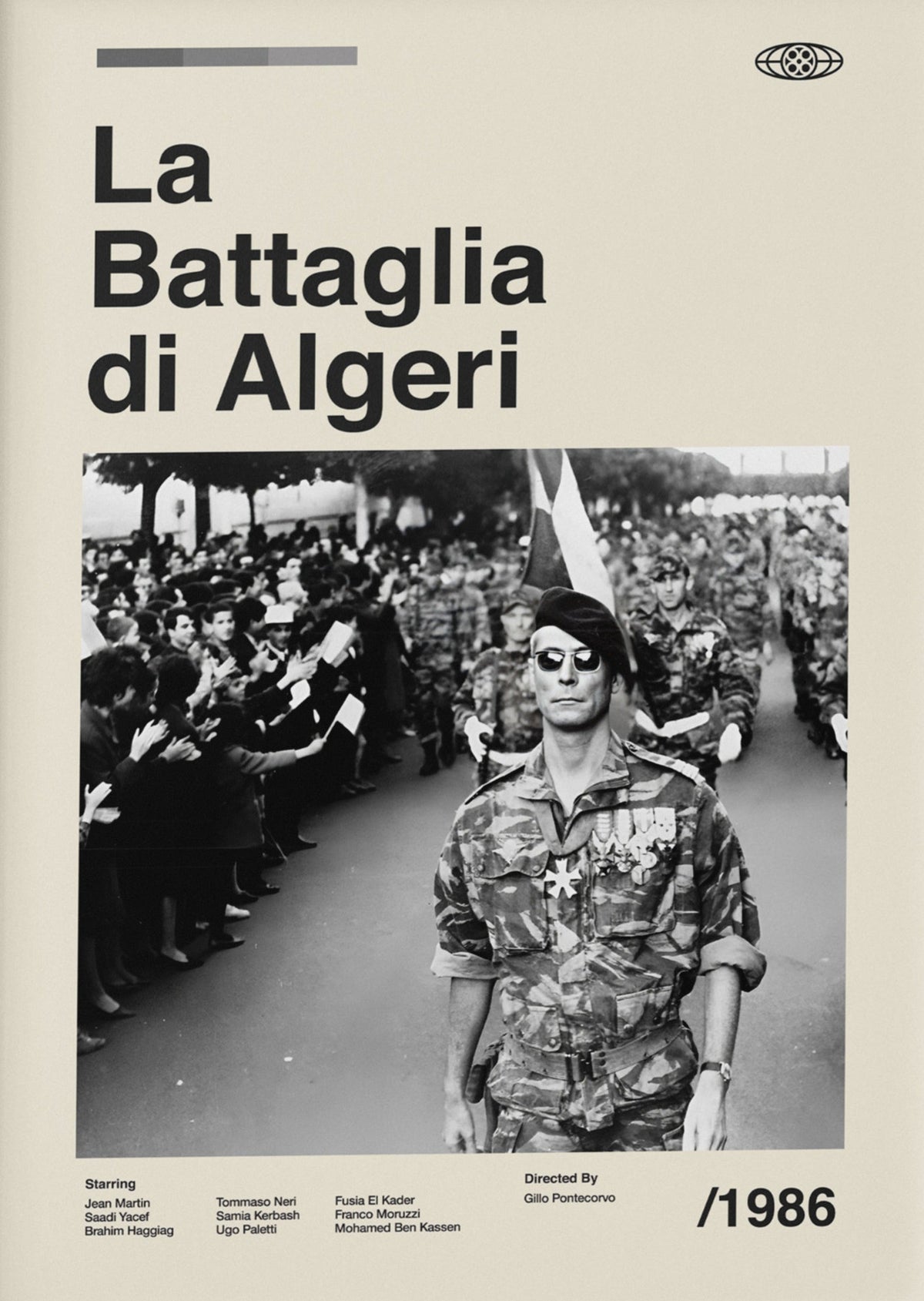 La Battaglia di Algeri Retro Movie Print Wall Print