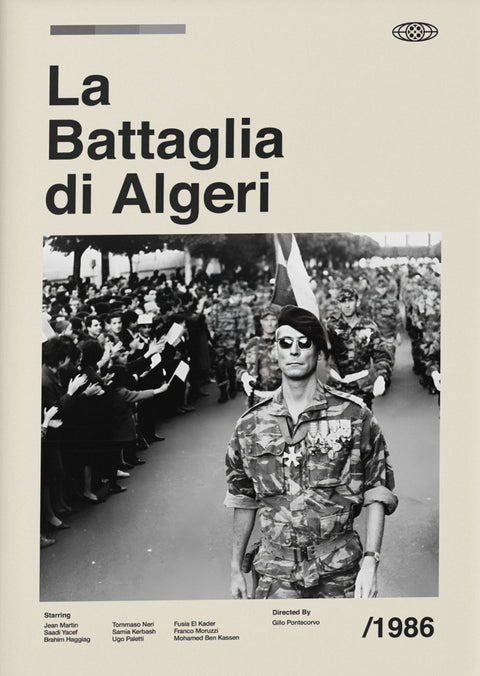 La Battaglia di Algeri Retro Movie Print Wall Print