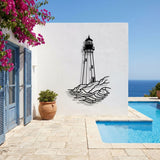 Lighthouse on the Rocks metal wall art – image 4