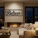 Believe Script Sign metal wall art – image 4