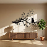 Cat on a Blossom Branch metal wall art – image 4