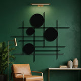 Circles on Grid Lines metal wall art – image 4