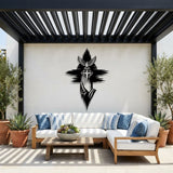 Praying Hands with Cross and Dove metal wall art – image 4