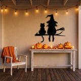 Witch and Black Cat metal wall art – image 4