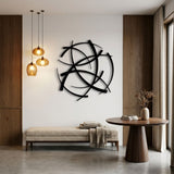 Abstract Crossing Arcs metal wall art – image 4