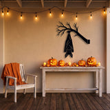 Hanging Bat on a Branch metal wall art – image 4