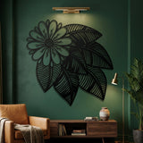 Tropical Flower and Leaves metal wall art – image 4