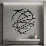 Abstract Scribble Lines metal wall art – image 4