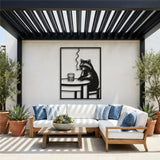 Raccoon at the Bar metal wall art – image 4