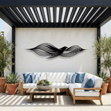 Bird in Flight Lines metal wall art – image 4