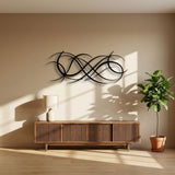 Woven Flowing Lines metal wall art – image 4