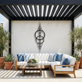 Geometric Circles Totem metal wall art – image 4