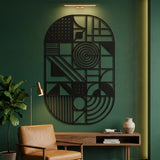 Bauhaus Geometric Oval metal wall art – image 4