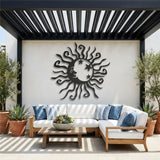 Sun and Moon Faces metal wall art – image 4