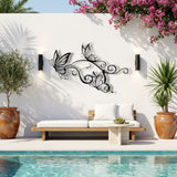 Butterflies and Swirls metal wall art – image 4