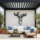 Geometric Deer Head metal wall art – image 4