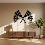 Racing Checkered Flags metal wall art – image 4