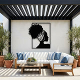Afro Woman Silhouette metal wall art – image 4