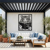 Tiger Reading a Book metal wall art – image 4