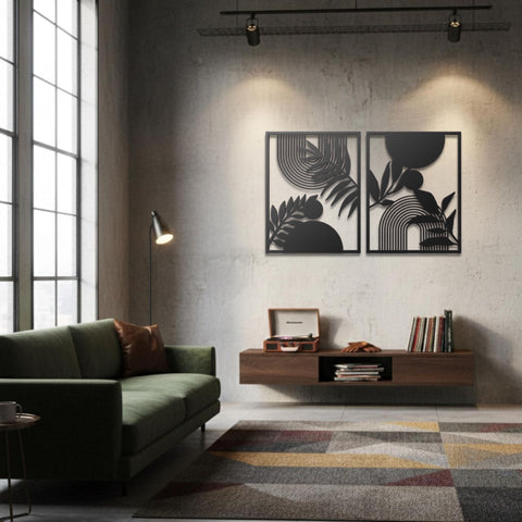 Bohemian Mid Century Modern Metal Wall Art Decor