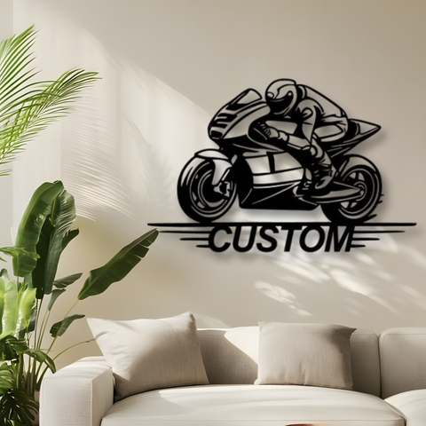Custom Moto Metal Wall Art