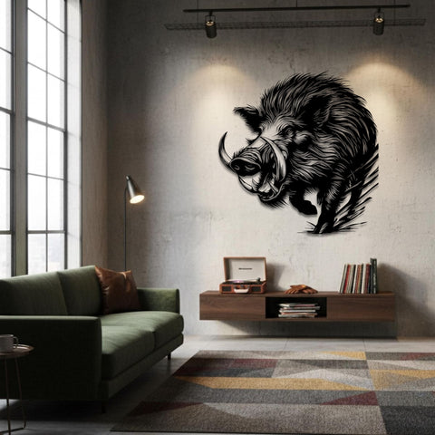 Wild Boar Metal Wall Art