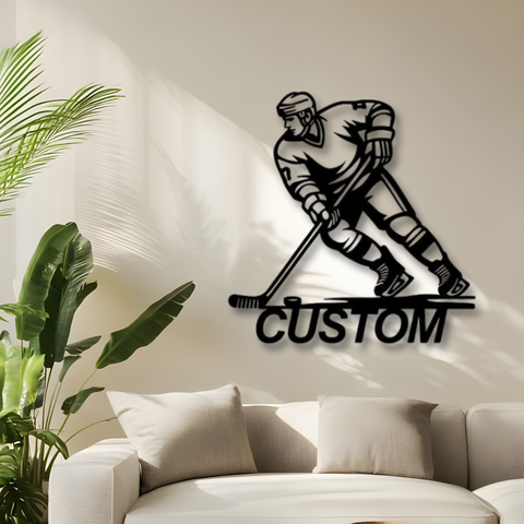 Custom Hockey Metal Wall Art