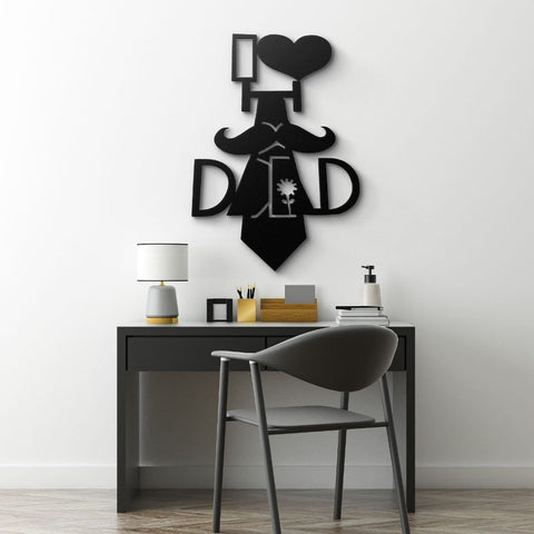 I Love Dad Metal Wall Art
