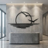 Sunset with Seagulls metal wall art – image 5