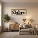 Believe Script Sign metal wall art – image 5