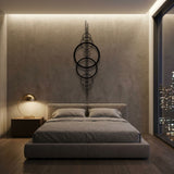 Geometric Circles Totem metal wall art – image 5