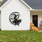 Witch on a Crescent Moon metal wall art – image 5