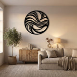 Swirling Wave Circle metal wall art – image 5