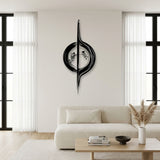 Abstract Eclipse Line metal wall art – image 5