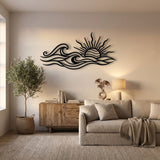 Sun and Curling Waves metal wall art – image 5