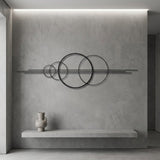 Overlapping Rings Horizon metal wall art – image 5